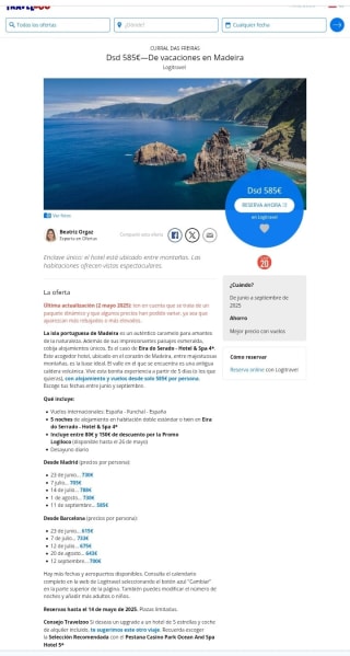 Madera 6 días con vuelos desde 585€.