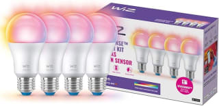 4 bombillas WiZ LED inteligente, Casquillo E27 7W (Eq.60) 806 lúmens, Compatible con Alexa, Google Home por 29,99€