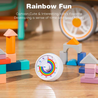 Visuele timer voor kinderen met regenboog patroon voor €16,99 bij Amazon
