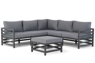 Domani Melby hoek loungeset 4-delig grijs voor €869 bij Tuinmeubelshop