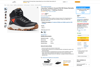 Botas Columbia Trailstorm Ascend Mid WP Montaña Hombre por solo 60€
