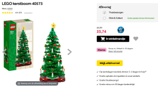 LEGO kerstboom (40573) voor €33,74 bij Intertoys