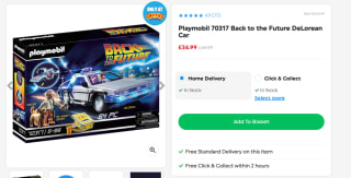Playmobil 70317 Back to the Future DeLorean Car - £34.99