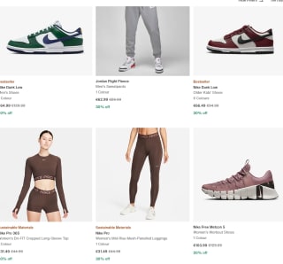 Tot 50% korting op items in de Nike sale