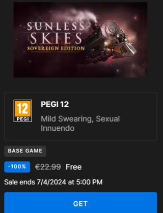 Sunless Skies: Sovereign Edition gratis bij EpicGames
