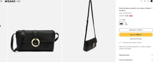 Bolso bandolera pequeño con solapa y detalles metálicos por 9€