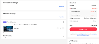 Cecotec Smart TV, Televisor LED de 24 Pulgadas Resolución HD A5 Series ALH50024 por 104,10€