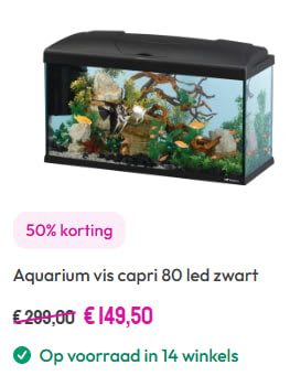 50% korting op aquarium Home of Capri bij Ranzijn