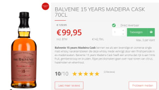 The Balvenie 15 Years Madeira Cask Finish voor €99,95 bij Drankdozijn