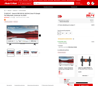 TV QLED 43" Xiaomi A PRO 2025 43 QLED 4K Smart TV por solo 203,15€