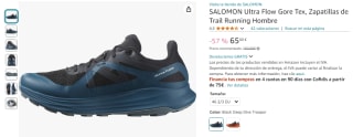 Salomon Ultra Flow Gore Tex, Zapatillas Trail Running por 65€