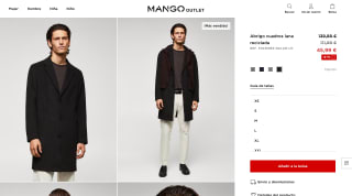 Mango Outlet Abrigo cuadros por 45,99€