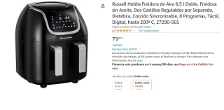 Freidora de Aire 8,5L Doble Russell Hobbs por 79.99€