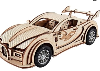 Puzzle 3D Kit de Coche de Carreras de Madera por 11,95€