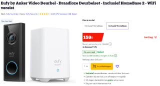 Eufy by Anker videodeurbel 2K + Homebase voor €159 bij bol.com