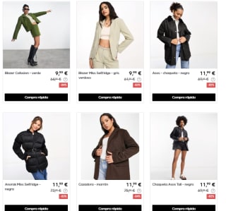 Hasta 85% descuento en abrigos super ofertas desde solo 5,99€