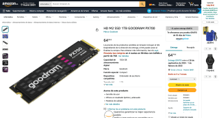 SSD GoodRAM PX700 1TB por 64,78€