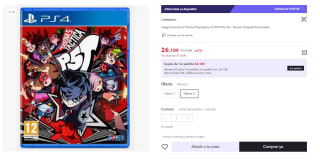 Juego PS4 Persona 5 - Tactica por 26.09€ (Cuenta Nueva 16.09€)