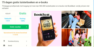 75 dagen gratis luisterboeken en e-books met BookBeat via Social Deal