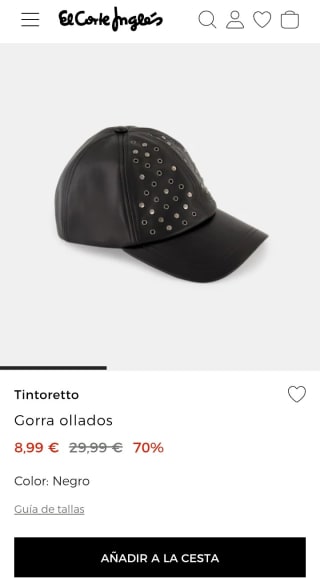Tintoretto Gorra ollados por 8,99€.