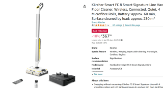 Kärcher FC 8 Smart Signature Line harde vloerreiniger voor €367,99 bij Amazon