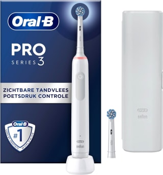 Oral-B Elektrische Tandenborstel Pro 3 3500 Wit met reisetui voor €34,99 bij Amazon