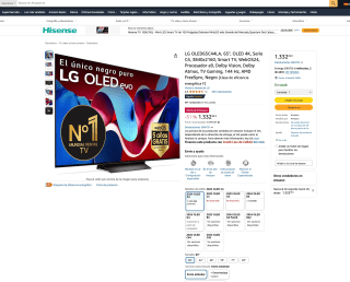 TV OLED EVO 65" OLED65C44LA por solo 1.332,99€
