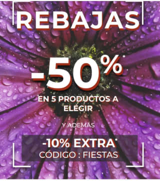 50% descuento en 5 productos a elegir + 10% descuento extra desde Yves Rocher