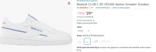 Reebok Classic CLUB C 85 voor €29,90 bij Amazon
