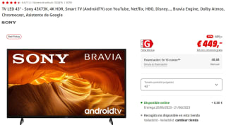 Televisión LED 43 pulgadas Sony 43X73K, 4K HDR por 449€