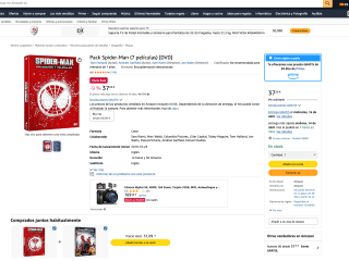 Pack Spider Man 7 películas DVD por solo 37,26€
