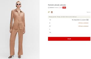 Pantalón plisado satinado para Mujer por 4.99€