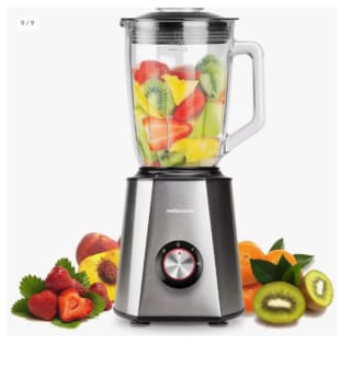 Mellerware - Batidora de vaso Mixy! 1500 W | Jarra de vidrio de 1.5L | 2 velocidades + TURBO | Procesador de alimentos profesional con cuchillas de 6 hojas | Rompehielos | Acero Inoxidable por 31.49€ (Cuenta Nueva 21.49€)