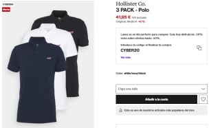 Pack 3 Polos Hollister Co. por 33,56€