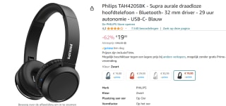 Philips On-ear BT HS compact fold On-ear Hoofdtelefoon voor €19 bij Amazon