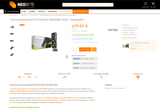 Zotac Gaming GeForce RTX 5070 Solid 12GB GDDR7 DLSS4 por solo 699,89€