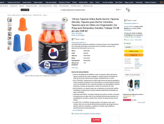 Bote con 60 pares de tapones SWOUEKO de gomaespuma para los oídos por solo 5,59€