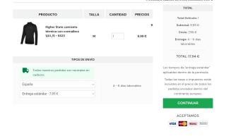 Camiseta térmica HIGHER STATE con cremallera por 9,99€