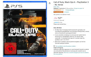 Call of Duty: Black Ops 6 - PS5 voor €57,95 bij Amazon