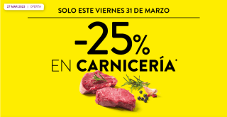 25% DTO en Carniceria en BM Supermercados