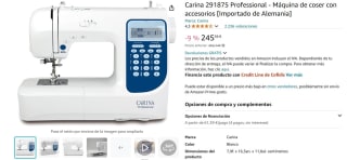 Máquina de coser con accesorios [Importado de Alemania] Carina 291875 Professional  por 245,56€