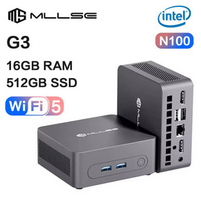 Mini PC MLLSE G3 Intel N100 CPU 8/16GB DDR4 RAM 256/512GB SSD WiFi5 BT4.2 3xUSB 3.0 1xUSB 2.0 2xHDMI 2.0 Windows 11 por 82,03€