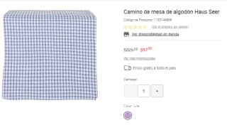 Camino de mesa de algodón Haus Seer por $97.50 en Liverpool