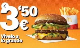 McDonald's Big mac + Patatas por 3,50€