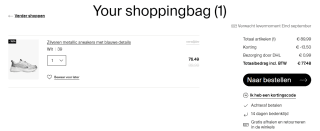 15% kassakorting op alles bij Sacha