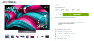 LG OLED83C54LA 83" OLED evo Smart 4K TV (2025) voor €3.792 bij Plasmavisie