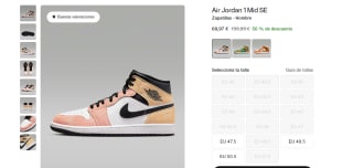 Zapatillas Nike Air Jordan 1 Mid SE por 69,97€ en dos colores