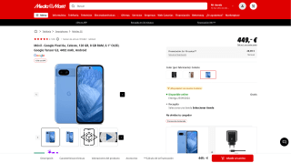 Google Pixel 8a Celeste 128 GB por 381,65€