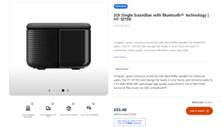 2ch Single Soundbar with Bluetooth® | HT-SF150 – £53.40