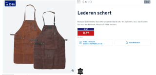 Lederen BBQ schort van Robuust buffelleder voor €16,99 bij de Aldi